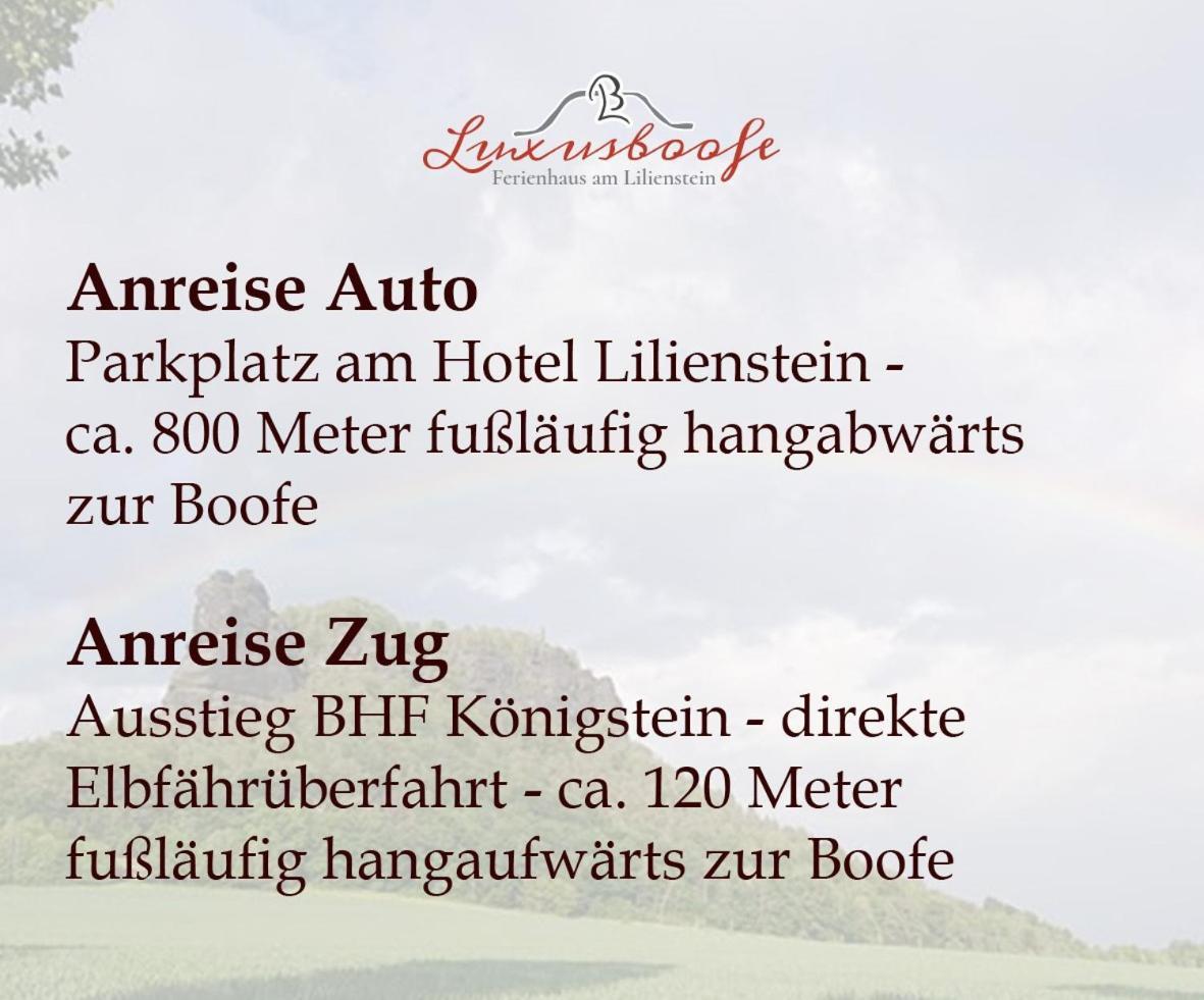 Luxusboofe - Ferienhaus Am Lilienstein Konigstein an der Elbe Ngoại thất bức ảnh